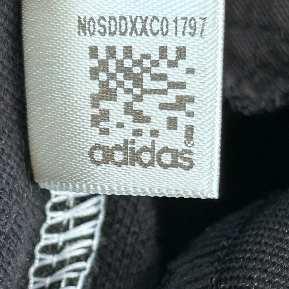 Adidas Black, Gray & White Colorblock Y2K Mens/Unisex Tricolor zip up Size Large - Picture 6 of 8